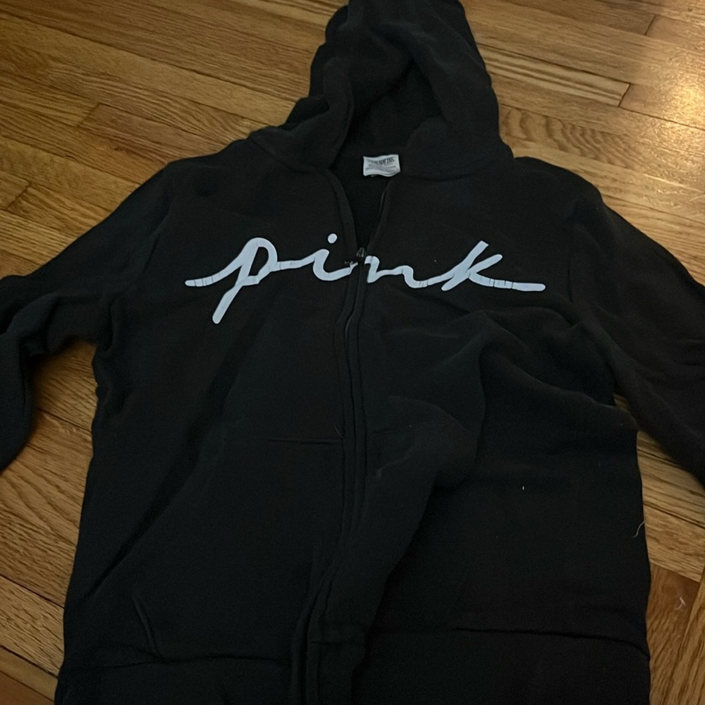 Black vs pink hoodie